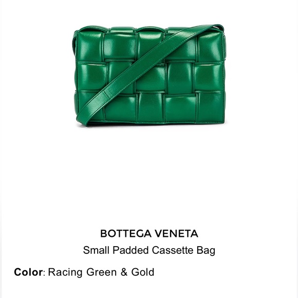 Bottega Veneta racing green and gold small padded cassette bag - Picture 2 of 8